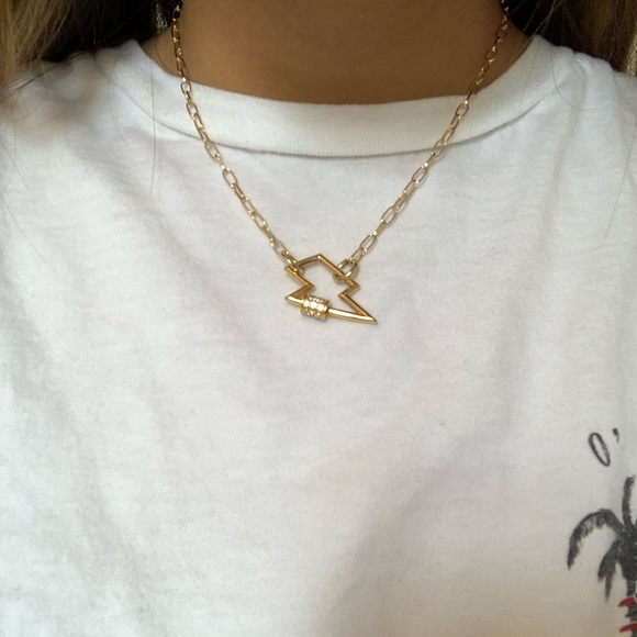 SOLD DO NOT BUY ✨Lightning bolt lock necklace! - Picture 2 of 3